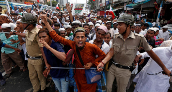 Rohingyas Stage Protest Against Living Condition