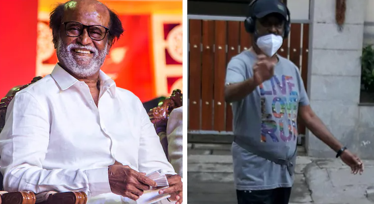 Rajinikanth goes for a walk in Chennai wearing a face mask. Trending pic on Internet