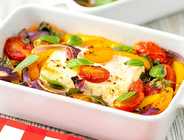 Yummy Baked Feta Cheese And Tomato Pasta Recipe