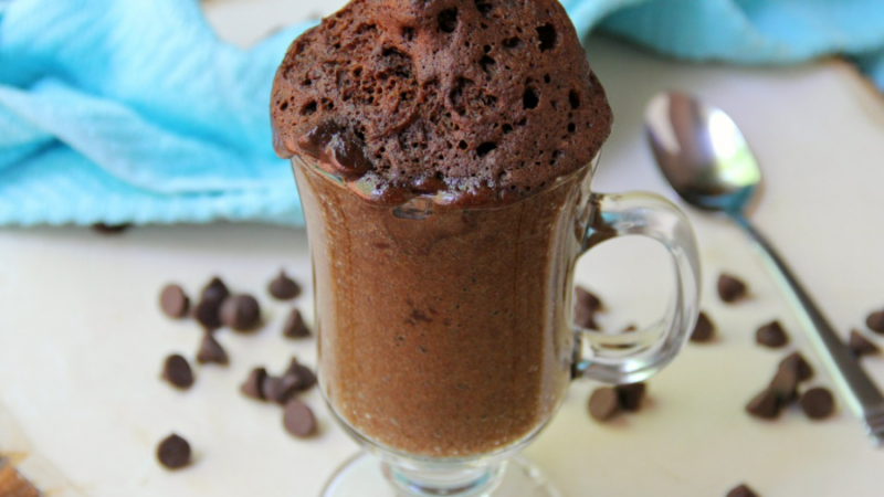 Microwave Chocolate Nutty Mug Cake