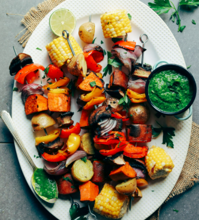 Healthy Mixed Vegetable Skewers