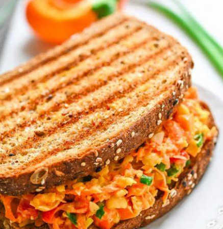 5 Mins To Prepare Chickpea Sandwich With Carrot