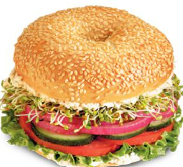 North Indian Style Cucumber Sesame Bagel