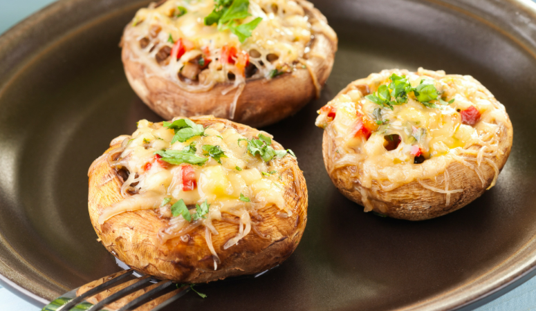 Different Style Stuffed Mushroom Caps