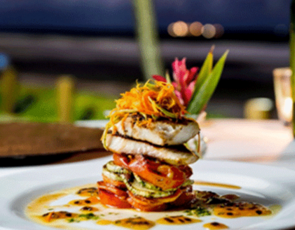 Pan Seared Sea Bass Served With Cottage Cheese