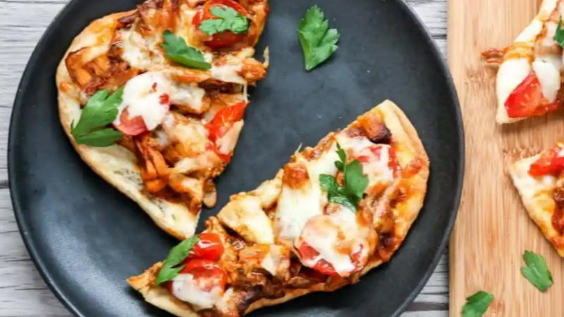 Different Style Chicken Tikka Pizza Naan