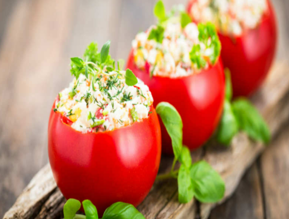 Microwave Stuffed Tomatoes