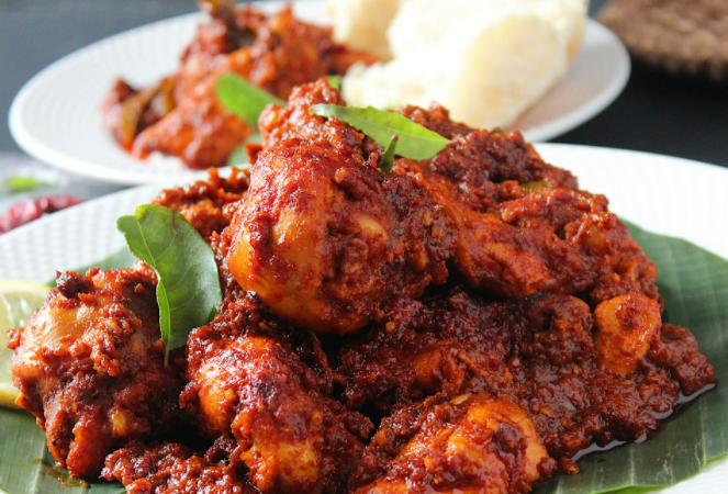 Golden crispy Ghee Roast Chicken