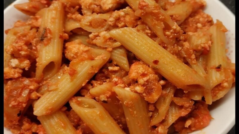 Pasta With Chicken Keema Recipe