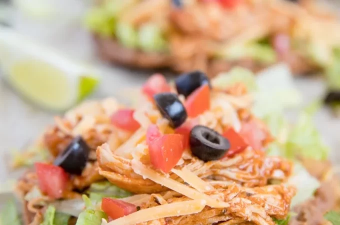 Baked Chicken Tostidas Recipe