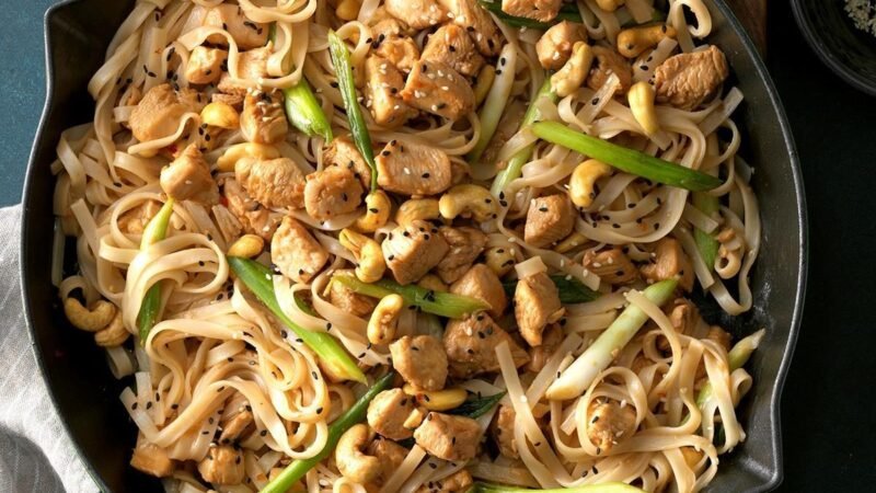 Cashew Chicken with Noodles Recipe