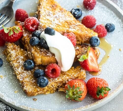 Walnut Crusted Toast with Berries Recipe
