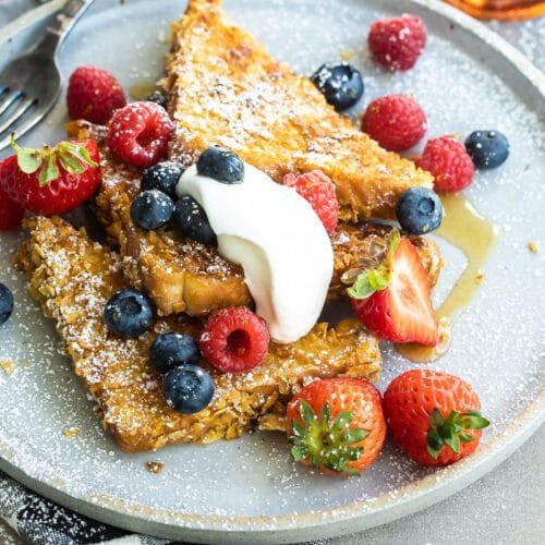 Walnut Crusted Toast with Berries Recipe