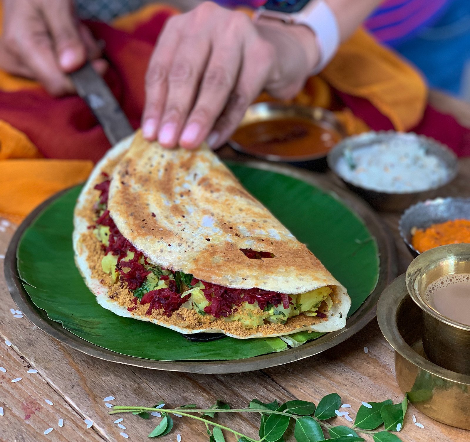 Soya Dosa With Sambar Recipe