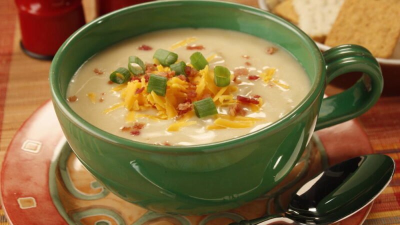 Potato Cheese Soup Containing All Proteins