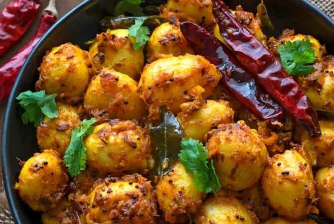 Groundnut Baby Potato Poriyal Recipe