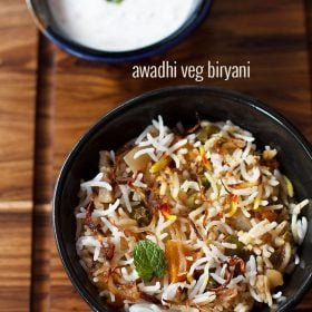 Awadhi Vegetable Biryani with Burani Raita Recipe