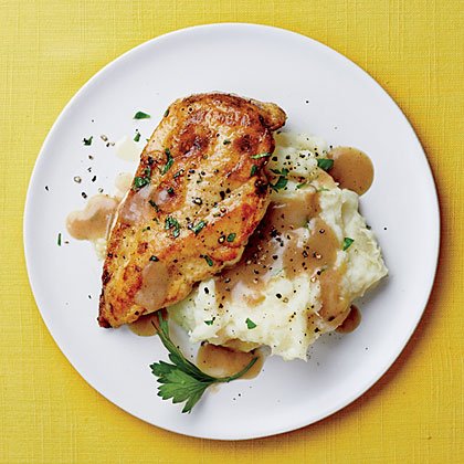 Simmered Chicken with Garlic Mashed Potatoes Recipe