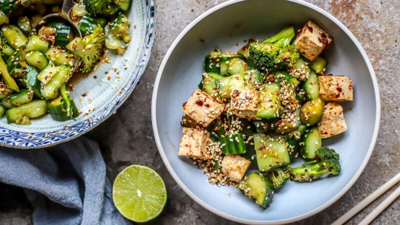 Cucumber Tofu Salad Recipe