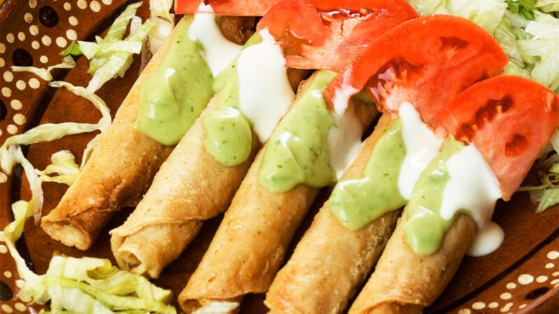 Snacky mexican flautas recipe