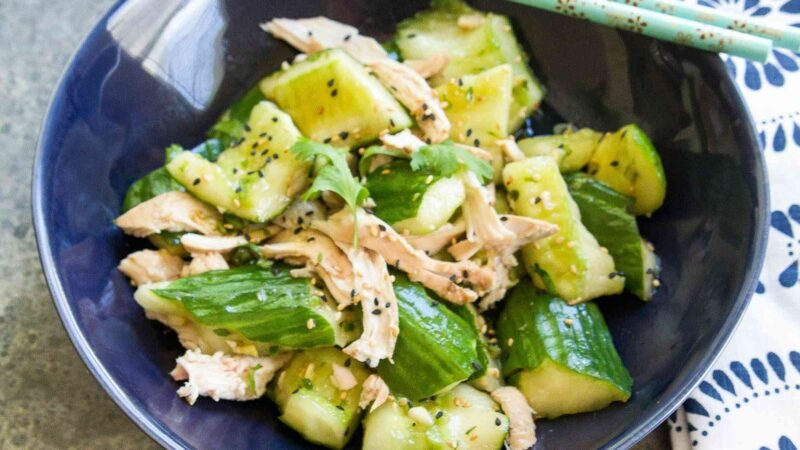 Squashed Chicken Cucumber Salad Recipe