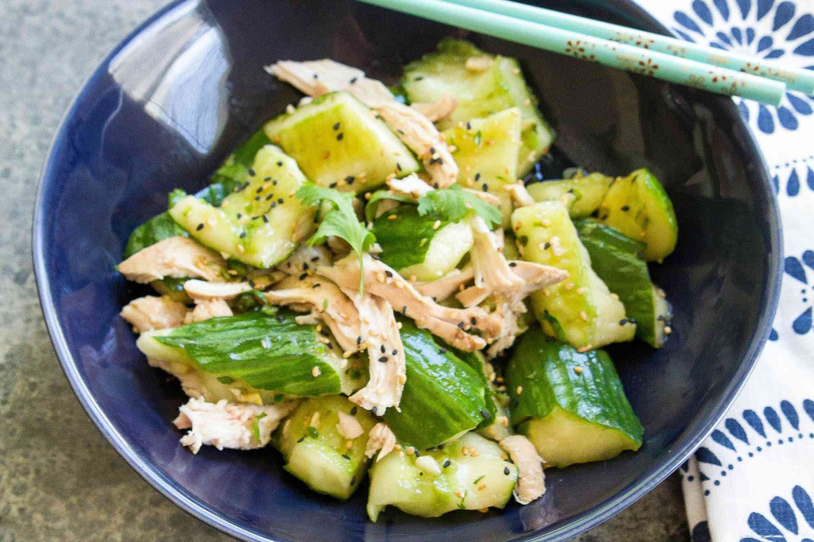 Squashed Chicken Cucumber Salad Recipe