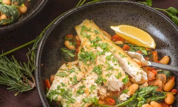 Red Snapper with Lemon Garlic on Spinach Bed Recipe
