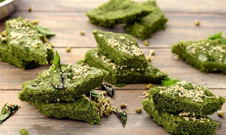 Green Sprouts Dhokla Recipe