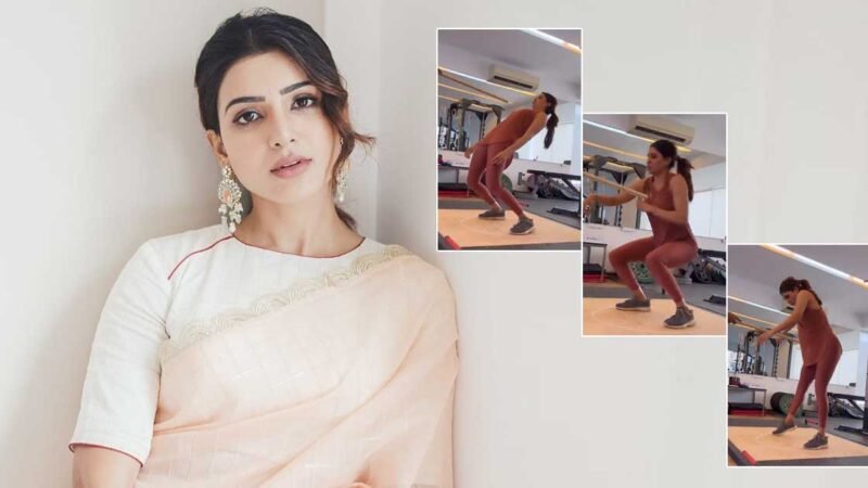 Samantha is testing her body with this move