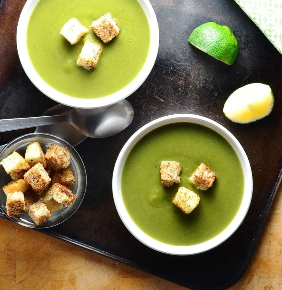 Spinach and Peas Soup Recipe