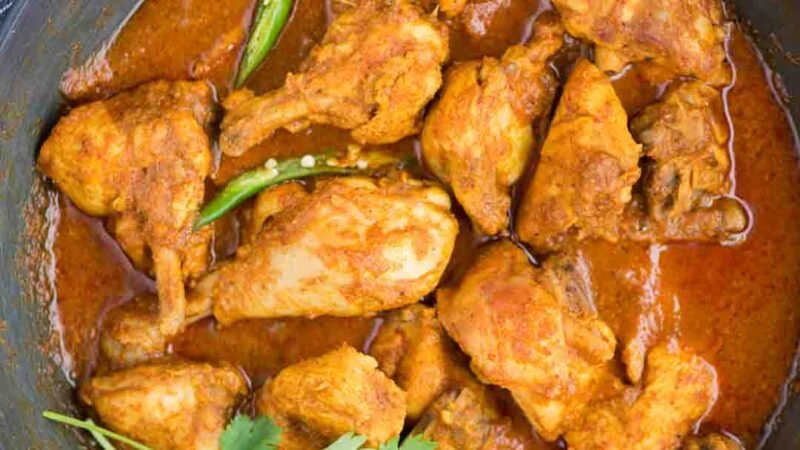 Zero Oil Indian Chili Chicken with Veggies Recipe