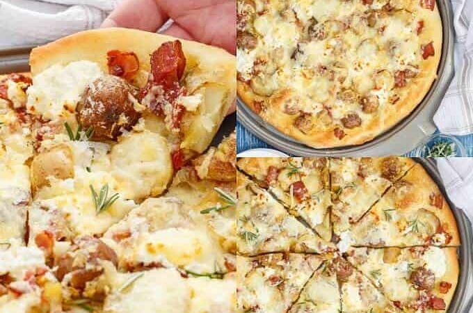 Slender Crust Potato and Chicken Pizza Recipe