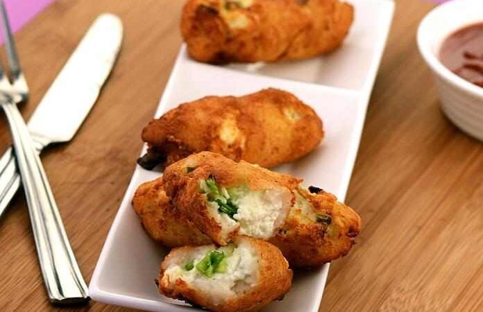 Paneer Potato Stuffed Bread Rolls Recipe