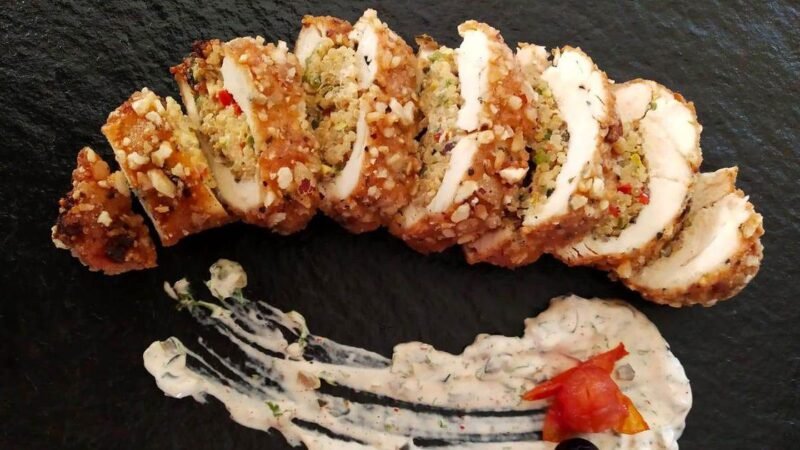 Quinoa Stuffed Fried Chicken Recipe