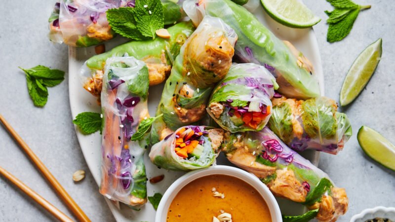 Salmon Spring Rolls Recipe