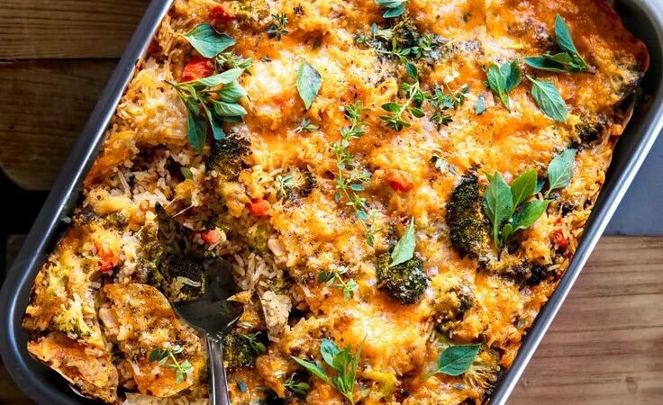 Baked Oven Rice Broccoli Recipe