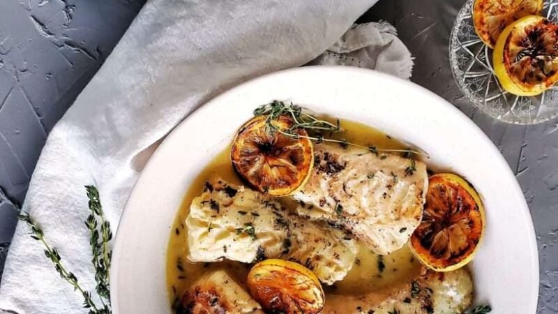 Heated Cod with Lemon and Thyme Recipe