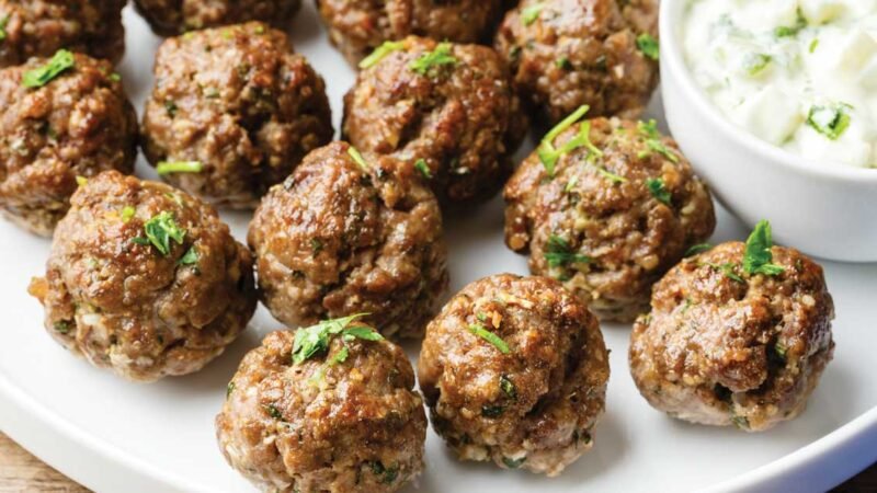 Greek style Lamb Meatballs Recipe