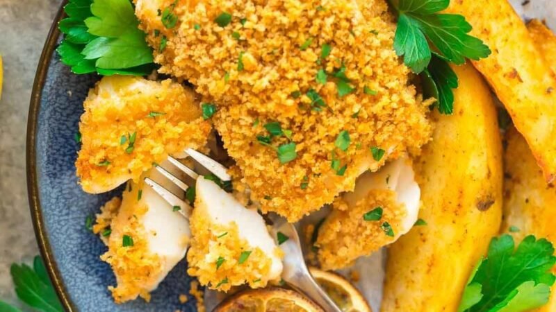 Stove Baked Fish and Chips Recipe