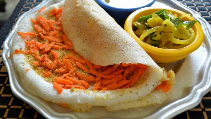 Zesty Carrot Dosa Recipe