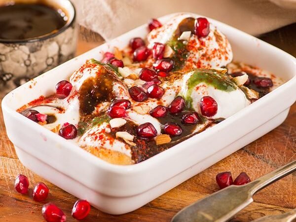 Earthy colored Bread Dahi Vada Recipe