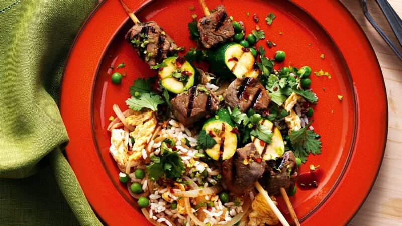 Zucchini Rice Kebabs Recipe