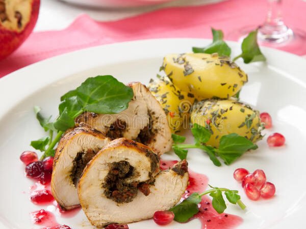 Chicken Roulade with Cherry Liqueur