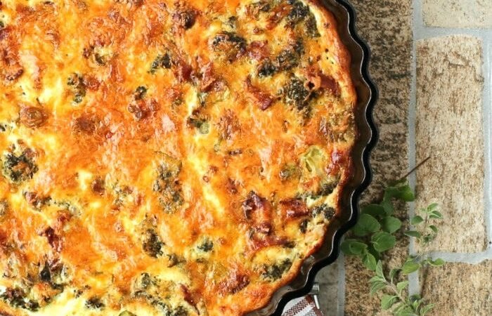 Bacon and Veggie Crustless Quiche Recipe