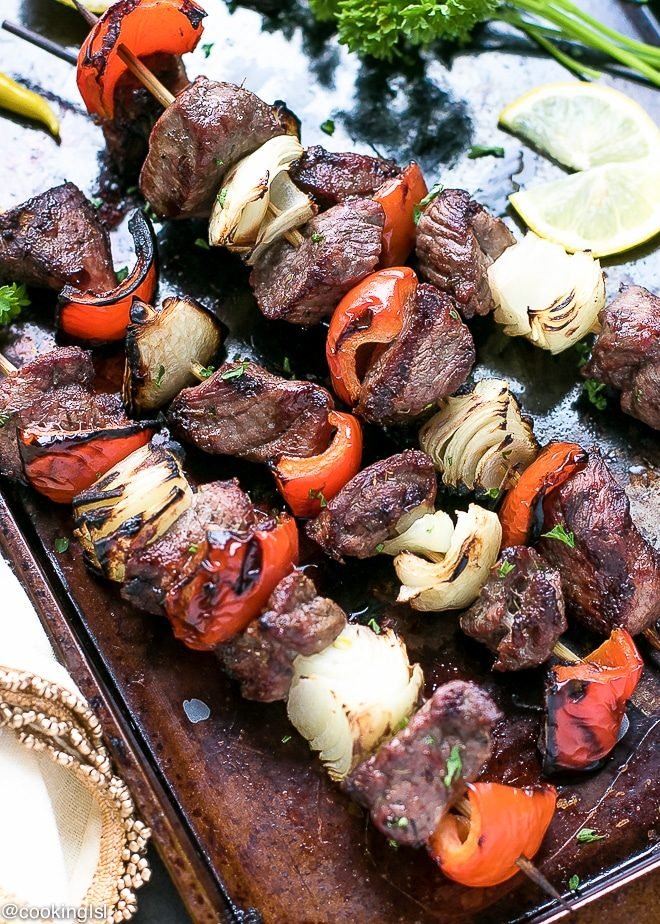 Sheep Kebabs With Almonds Recipe