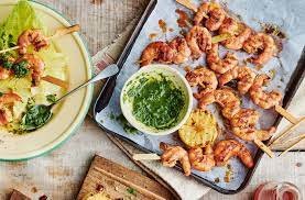 Tandoori Prawn With Rice and Peas Recipe