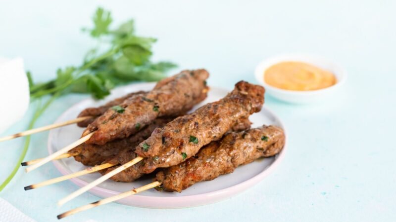 Mince Meat Kebabs on Skewers Recipe