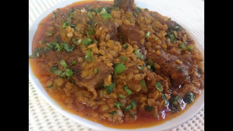 Kala Masoor Dal Ma Gosht Recipe