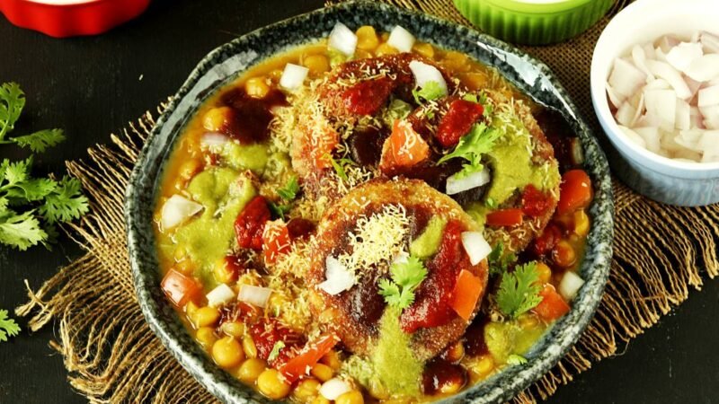 Street Food Ragda Patties Recipe