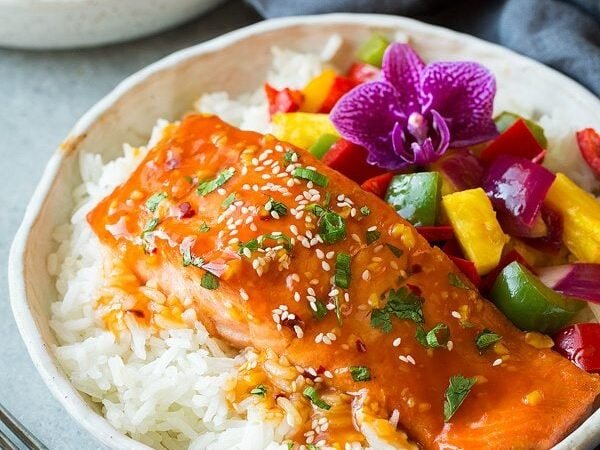 Salmon with Sweet Sauce Recipe